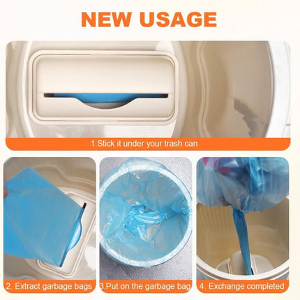 Fineliner Bag Dispenser,New Bin liner Dispenser Trash Bag Holder Dispenser for Plastic Bag Organizer, garbage bag holder for Kitchen Bathroom Laundry Room Organization Storage