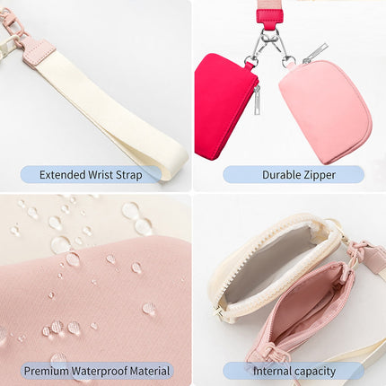 3/2/1PCS Keychain Wallet Mini Zip Around Wristlet Wallets For Women Detachable Dual Pouch Wristlet Portable Coin Purse Small Wallets For Travel Sports Outdoors Pink