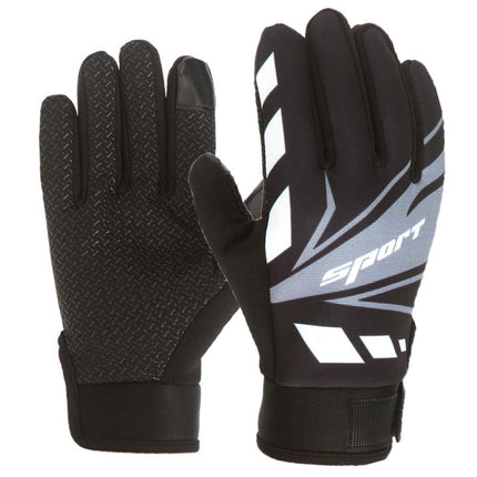 IDALL Ski Gloves Waterproof Gloves Winter Outdoor Men And Women Snow Skating Snowboarding Windproof Warm Ski Gloves Snow Gloves Winter Gloves W-Blue One Size W-Black