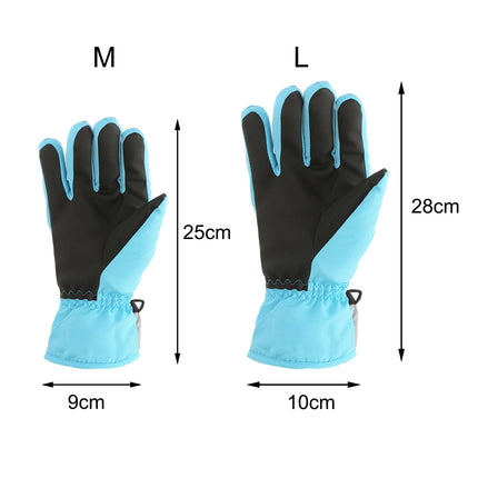 Dengjunhu Kids Winter Gloves - Snow & Ski Waterproof Youth Gloves for Boys & Girls - Insulated for Cold Weather Outdoor Play, Skiing & Snowboarding M Black