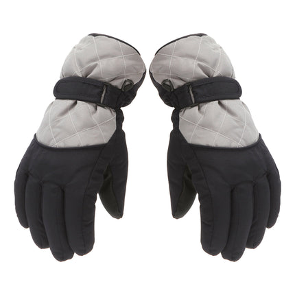 Dengjunhu Kids Winter Gloves - Snow & Ski Waterproof Youth Gloves for Boys & Girls - Insulated for Cold Weather Outdoor Play, Skiing & Snowboarding L Grey