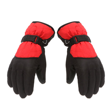 Dengjunhu Kids Winter Gloves - Snow & Ski Waterproof Youth Gloves for Boys & Girls - Insulated for Cold Weather Outdoor Play, Skiing & Snowboarding M Red
