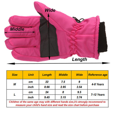 GXWEA Gloves For Kids Toddler Skis Kids Gloves Winter Gloves Thick Gloves Stretchy Warm Gloves Boys Girls 6-24 Months 7-12 Year AHA1 kids snow gloves Red