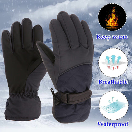 GXWEA Gloves For Kids Toddler Skis Kids Gloves Winter Gloves Thick Gloves Stretchy Warm Gloves Boys Girls 6-24 Months 10-16 Year AHA2 kids snow gloves Black