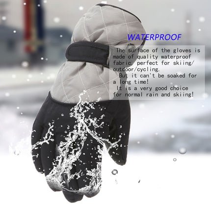 GXWEA Gloves For Kids Toddler Skis Kids Gloves Winter Gloves Thick Gloves Stretchy Warm Gloves Boys Girls 6-24 Months 6-11 Year AHA2 kids snow gloves Grey