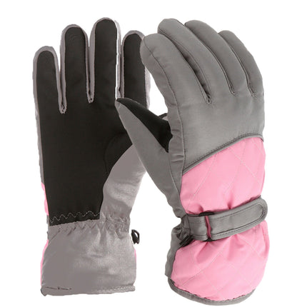 GXWEA Gloves For Kids Toddler Skis Kids Gloves Winter Gloves Thick Gloves Stretchy Warm Gloves Boys Girls 6-24 Months 10-16 Year AHA2 kids snow gloves Pink