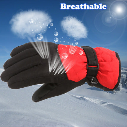 GXWEA Gloves For Kids Toddler Skis Kids Gloves Winter Gloves Thick Gloves Stretchy Warm Gloves Boys Girls 6-24 Months 10-16 Year AHA2 kids snow gloves Red