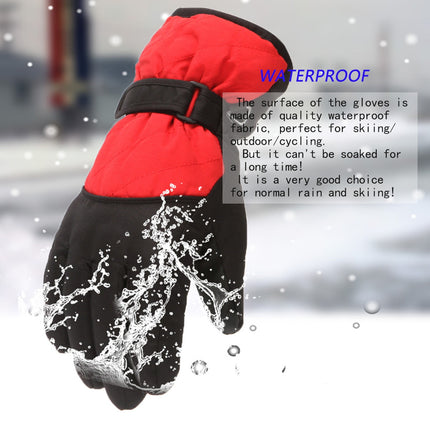 GXWEA Gloves For Kids Toddler Skis Kids Gloves Winter Gloves Thick Gloves Stretchy Warm Gloves Boys Girls 6-24 Months 10-16 Year AHA2 kids snow gloves Red
