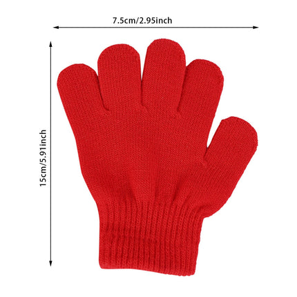 GXWEA Gloves For Kids Toddler Skis Kids Gloves Winter Gloves Thick Gloves Stretchy Warm Gloves Boys Girls 6-24 Months 5-12 years AHA3 kids snow gloves Black