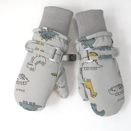 GXWEA Gloves For Kids Toddler Skis Kids Gloves Winter Gloves Thick Gloves Stretchy Warm Gloves Boys Girls 6-24 Months 2-4 Years AHA5 kids snow gloves Grey