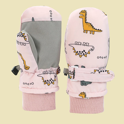 GXWEA Gloves For Kids Toddler Skis Kids Gloves Winter Gloves Thick Gloves Stretchy Warm Gloves Boys Girls 6-24 Months 2-4 Years AHA5 kids snow gloves Pink