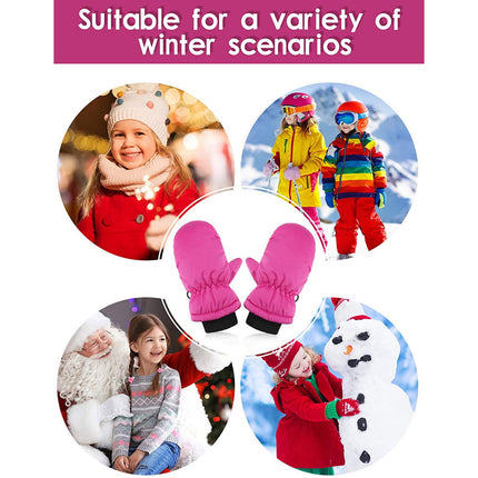 GXWEA Gloves For Kids Toddler Skis Kids Gloves Winter Gloves Thick Gloves Stretchy Warm Gloves Boys Girls 6-24 Months One Size color-9