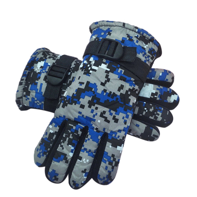 TAIAOJING Kids Winter Snow Ski Gloves Kids Winter Warm Windproof Cold Weather Outdoor Sports Gloves