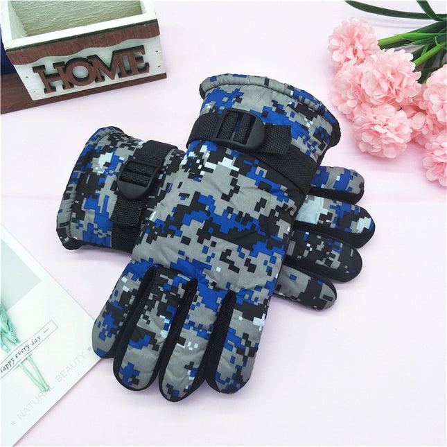 TAIAOJING Kids Winter Snow Ski Gloves Kids Winter Warm Windproof Cold Weather Outdoor Sports Gloves – product detail