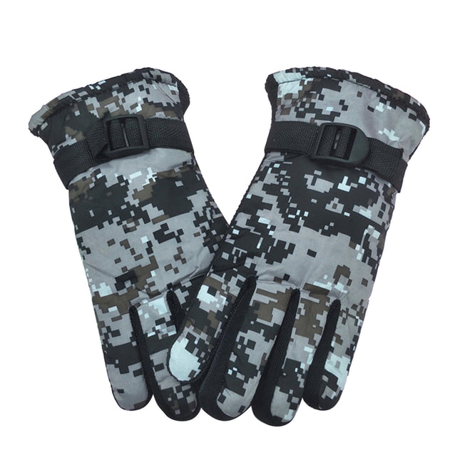 TAIAOJING Kids Winter Snow Ski Gloves Kids Winter Warm Windproof Cold Weather Outdoor Sports Gloves