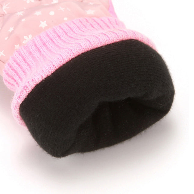 TAIAOJING Kids Winter Snow Ski Gloves Kids Winter Warm Windproof Cold Weather Outdoor Sports Gloves