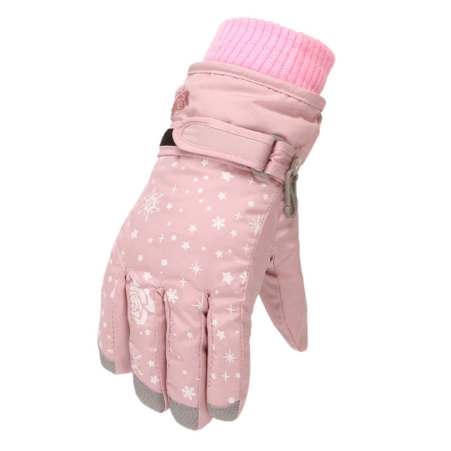 TAIAOJING Kids Winter Snow Ski Gloves Kids Winter Warm Windproof Cold Weather Outdoor Sports Gloves – product detail