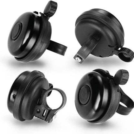 ZHUYING 2 pack Classic Bike Bell, Aluminum Bicycle Bell, Loud Crisp Clear Sound Bicycle Bike Bell for Adults Kids 2black
