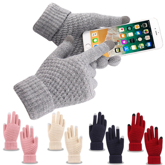 Dalrosia Women's Winter Touch Screen Gloves Warm Fleece Lined Knit Gloves Elastic Cuff Winter Texting