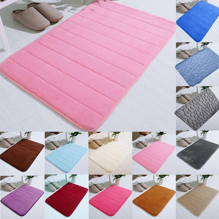 Dmlowu Bathroom Rugs - Ultra Absorbent Non-Slip Floor Bath Mat, Super Soft Shower Mat for Bath Tub, Machine Washable 16x24" (Brown) #C-Black
