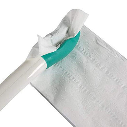 PALIFEUR Butt Wiper Tool, Long Reachs Comfortable Wipe Toilet Aid, Wipe Assist for Toileting for Pregnant Woman, Obese, Elderly, Disability Green