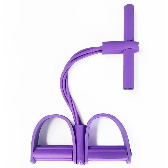 Tyidzon 4 Tube Pedal Ankle Puller Yoga Pedal Resistance Elastic Pull Rope Fitness Sit-Up