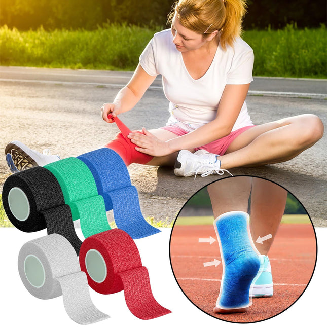 Tyidzon 3 Rolls Kinesiology Tape 3 Colors 1 Inch x 14.8 Feet Athletic Tape Elastic