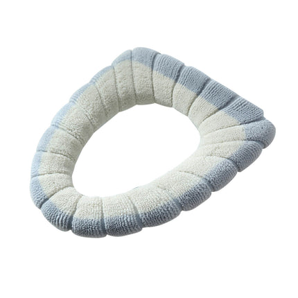 PALIFEUR Toilet Seat Cushion, Soft Thicker Knitting Cotton Bathroom Toilet Seat Cover, Non Slip Warmer Comfortable Seat Cushions with Memory Foam, Washable Reusable Toilet Seat Covers Coffee