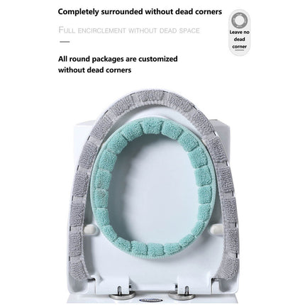 PALIFEUR Toilet Seat Cushion, Soft Thicker Knitting Cotton Bathroom Toilet Seat Cover, Non Slip Warmer Comfortable Seat Cushions with Memory Foam, Washable Reusable Toilet Seat Covers Coffee