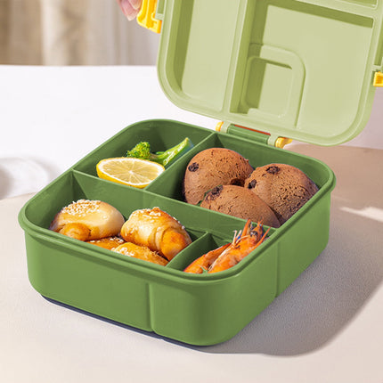 Xuniizn Bento Box Adult Lunch Box, Containers for Adults Men Women, Lunchable Food Container with Utensils, Sauce Jar, Muffin Liners, Microwave & Dishwasher Safe Green#1