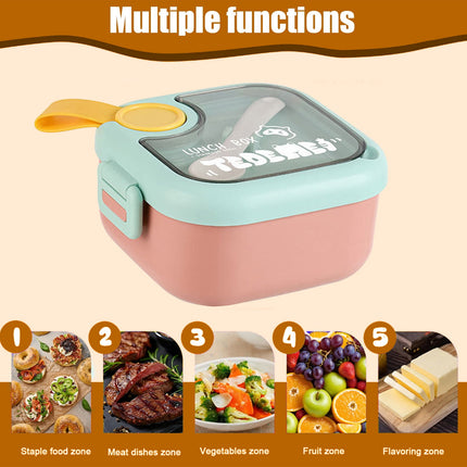 Xuniizn Bento Box Adult Lunch Box, Containers for Adults Men Women, Lunchable Food Container with Utensils, Sauce Jar, Muffin Liners, Microwave & Dishwasher Safe Pink#1