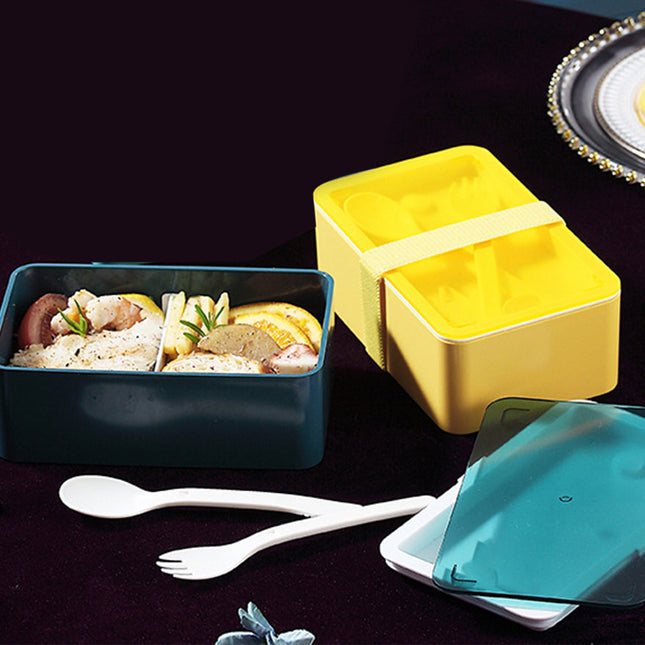 Xuniizn Bento Box Adult Lunch Box Containers for Adults Men Women Lunchable Food Container with in Yellow