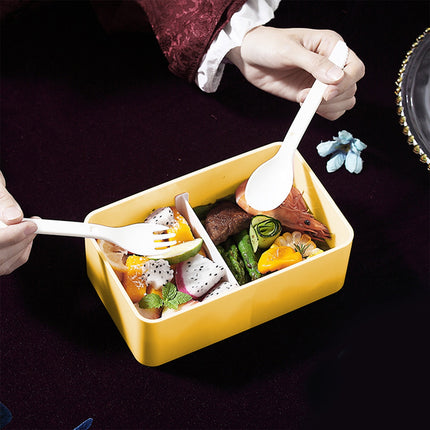 Xuniizn Bento Box Adult Lunch Box, Containers for Adults Men Women, Lunchable Food Container with Utensils, Sauce Jar, Muffin Liners, Microwave & Dishwasher Safe Yellow#1