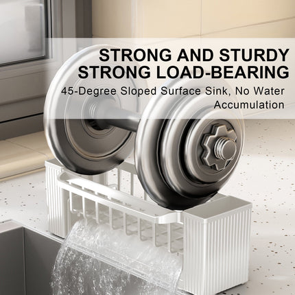 PALIFEUR Sponge Holder for Kitchen Sink, Kitchen Sink Organizer Rustproof 304 Stainless Steel Detachable Dishcloth Rack Sink Caddy, Kitchen Sponge Holder Bathroom Organizer Brush Holder Storage XC_#Beige