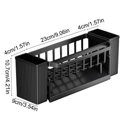 PALIFEUR Sponge Holder for Kitchen Sink, Kitchen Sink Organizer Rustproof 304 Stainless Steel Detachable Dishcloth Rack Sink Caddy, Kitchen Sponge Holder Bathroom Organizer Brush Holder Storage XC_#Black