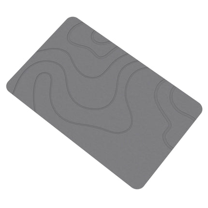 PALIFEUR Stone Bath Mat, 16x24" Quick Drying Diatomaceous Earth Bath Mat Super Absorbent Non Slip Stone Bath Mats Washable Rug for Bathroom Floor Kitchen Shower, Dark Gray