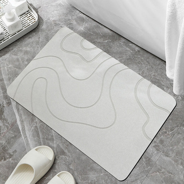 PALIFEUR Stone Bath Mat 16x24 Quick Drying Diatomaceous Earth Bath Mat Super Absorbent Non Slip
