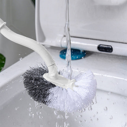 Tyidzon Bathroom Toilet Bowl Brush, Curved Design Toilet Brush for Deep Cleaning Under Rim, Easy Handy Compact Toilet Bowl Cleaner Brush for Bathroom White