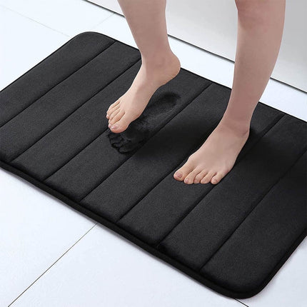 Memory Foam Bath Mat with Cobblestone Design, Super Soft & Quick-Dry Bathroom Rugs, Machine Washable Non-Slip Absorbent Floor Mat for Bathroom Shower Tub, 16x24 Inch by PALIFEUR A