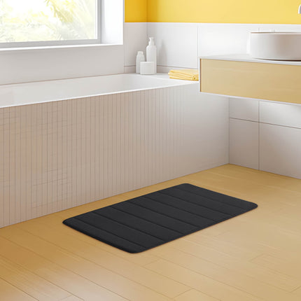 Memory Foam Bath Mat with Cobblestone Design, Super Soft & Quick-Dry Bathroom Rugs, Machine Washable Non-Slip Absorbent Floor Mat for Bathroom Shower Tub, 16x24 Inch by PALIFEUR A
