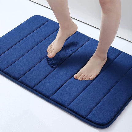 Memory Foam Bath Mat with Cobblestone Design, Super Soft & Quick-Dry Bathroom Rugs, Machine Washable Non-Slip Absorbent Floor Mat for Bathroom Shower Tub, 16x24 Inch by PALIFEUR B