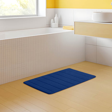 Memory Foam Bath Mat with Cobblestone Design, Super Soft & Quick-Dry Bathroom Rugs, Machine Washable Non-Slip Absorbent Floor Mat for Bathroom Shower Tub, 16x24 Inch by PALIFEUR B