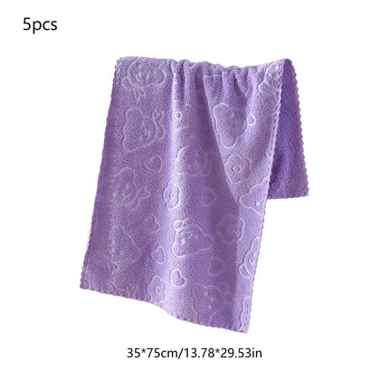 5Pcs Bathroom Hand Towels, 14x30" 600 GSM 100% Cotton - Ultra Soft & Highly Absorbent Face Towels, Hotel Spa Quality by PALIFEUR 04_Most Absorbent 2026_Quick Dry - 20% OFF_Purple
