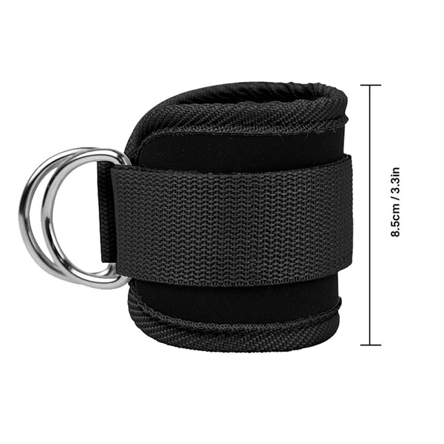 Billbianc Adjustable Polyester Ankle Straps for Cable Machine Kickbacks (2 Pack) Black – product detail