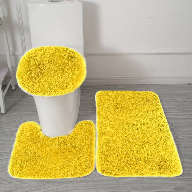 Under 5 Tyidzon Bathroom Rugs Solid Color Bath Mats 3 Set Bath Mats for bathroom