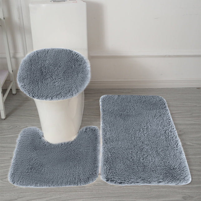 Under 5 Tyidzon Bathroom Rugs Solid Color Bath Mats 3 Set Bath Mats for bathroom