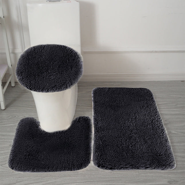 Under 5 Tyidzon Bathroom Rugs Solid Color Bath Mats 3 Set Bath Mats for bathroom