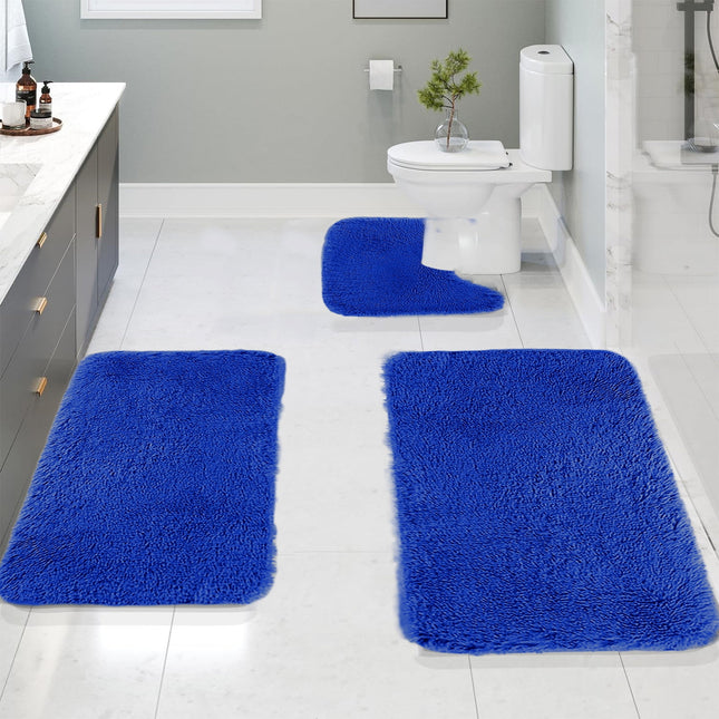 Under 5 Tyidzon Bathroom Rugs Solid Color Bath Mats 3 Set Bath Mats for bathroom