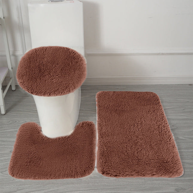 Under 5 Tyidzon Bathroom Rugs Solid Color Bath Mats 3 Set Bath Mats for bathroom