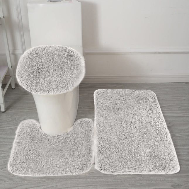 Under 5 Tyidzon Bathroom Rugs Solid Color Bath Mats 3 Set Bath Mats for bathroom